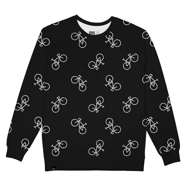 Malmoe Sweatshirt Enamel Bike Pattern Black